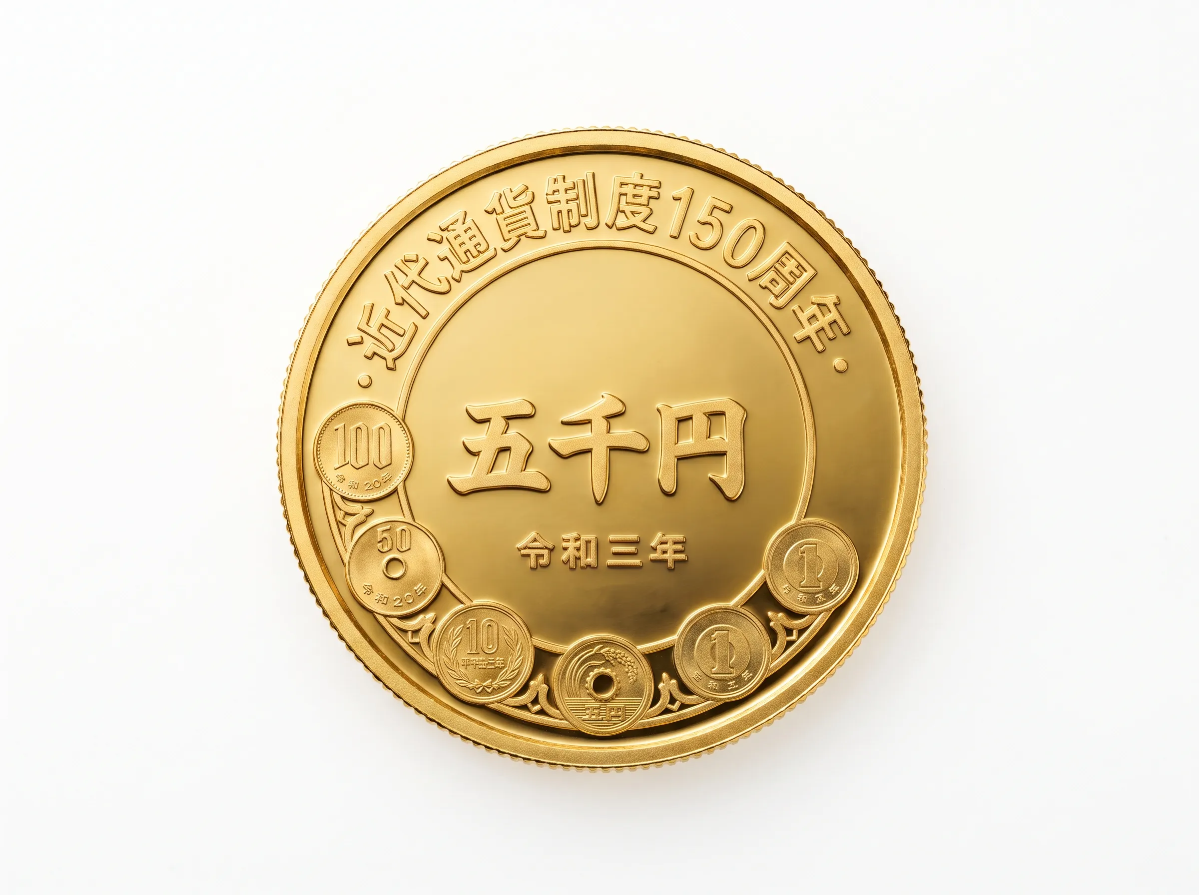 近代通貨制度150周年記念金貨（裏面）