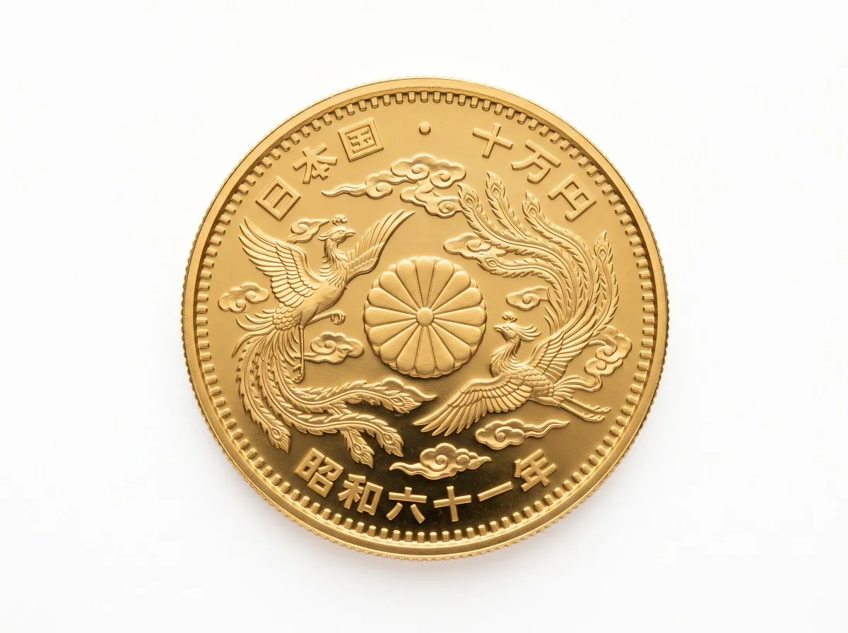 天皇陛下御在位60年記念 10万円金貨