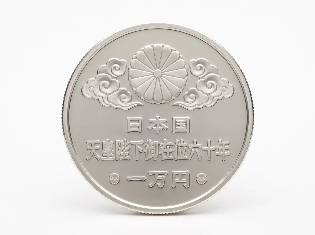 天皇陛下御在位60年記念 1万円銀貨