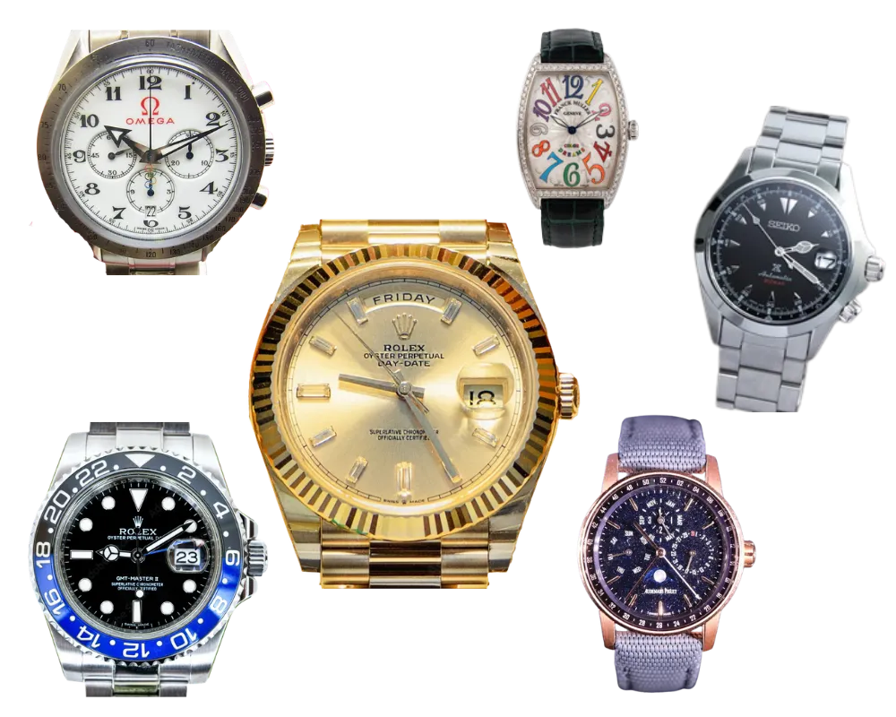 ロレックス、オメガなどの買取対象ブランド時計