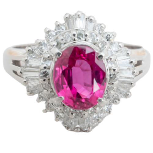 PT900 ルビー リング 1.04CT